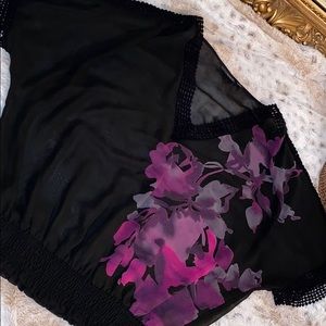 Gorgeous sheer blouse with crochet detail